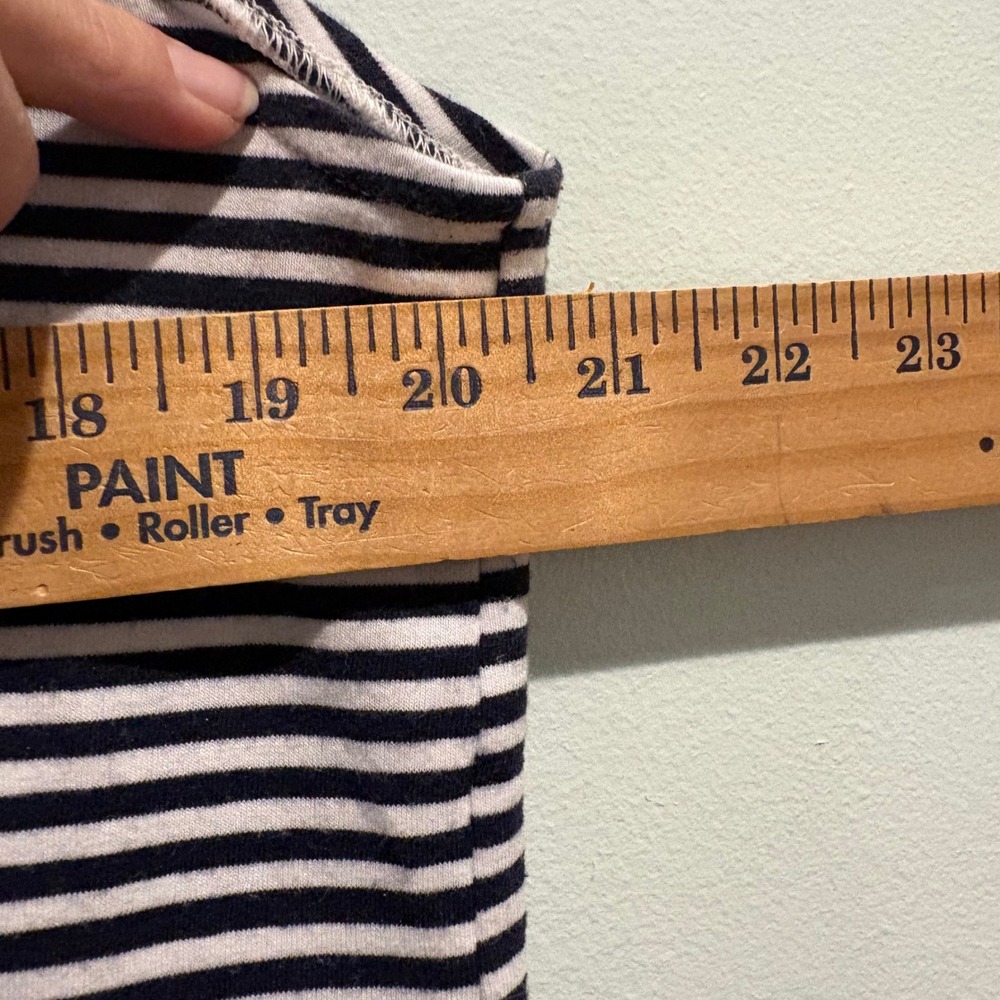 Sailor Sailor Dress By Just Madras Navy White Striped Ruffle Neck Sleeveless - Picture 9 of 11
